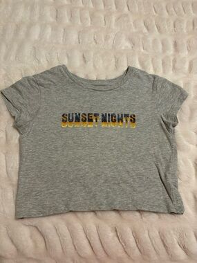 aerie Heather Gray Graphic Baby Tee